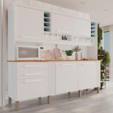 Armário de Cozinha 6 Portas 2 Gavetas Catar