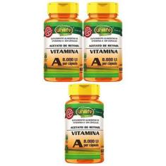 Kit Com 3 Vitaminas A 500 Mg 60 Capsulas 8000 Ui Unilife