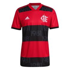 Camisa Flamengo I 21/22  Torcedor Adidas Masculina - Preto e Vermelho