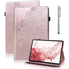 VODEFOX Capa para iPad 10ª geração 2022, iPad 2022 de 10,9 polegadas, capa fina retrô à prova de choque com flores em relevo para iPad 10ª geração de 10,9 polegadas - dourada