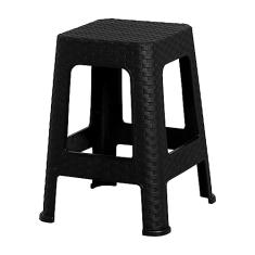 BANCO BANQUETA DE PLASTICO COR PRETOS NEW