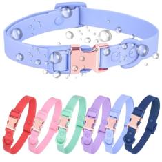 Coleira impermeável para cães com fivela de metal de segurança, durável e fácil de limpar, coleira ajustável para cães pequenos, médios e grandes