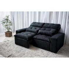 Sofá Retrátil e Reclinável 1,80m em Tecido Suede C/ 02 Módulos - Monta