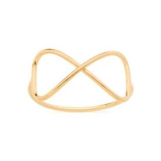 Anel Rommanel Banhado Ouro Aro Fino Infinito Vazado 512564, 20