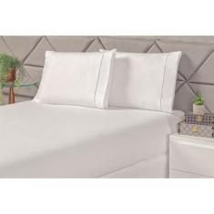 Jogo de Cama Laura QUEEN - BRANCO - MR Enxovais