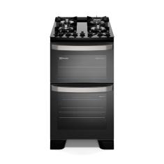 Fogão 4 Bocas Electrolux Preto Experience Mesa Vidro, 2 Fornos E Tripla Chama FE4DP