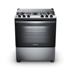 Fogão Brastemp 5 Bocas Cor Inox Com Turbo Chama - BFS5GDR, Inox e Pret