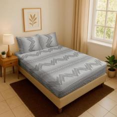 Jogo De Lençol Simples Casal Micro Percal 3 Peças Cama Box Elastico Ho