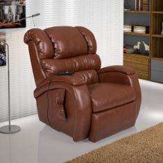 Poltrona do Papai Motorizada Reclinável Império Estofados Pinhão