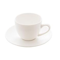 Xícara De Café Com Pires Lyor Clean De Porcelana 100ml
