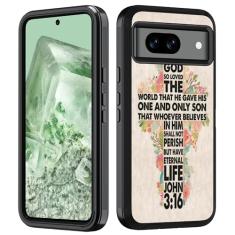 BWOOLL Capa projetada para Google Pixel 8a, capa resistente 3 em 1 híbrida de policarbonato rígido e silicone macio à prova de choque capa de proteção contra quedas para Google Pixel 8a 2024,