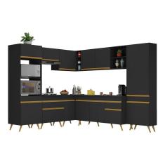 Armário De Cozinha Completa De Canto V247 Dourado