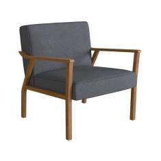 Poltrona Em Madeira Maciça Antônia Nogueira/chumbo