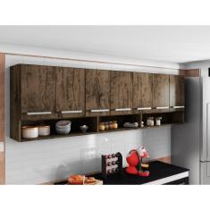 Armario Suspenso para Cozinha 7 Portas Castani Luxemburgo Bela Casa