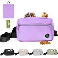 Bolsa de guloseimas para cães para treinamento de animais de estimação, pochete para passear com mosquetão, dispensador de cocô embutido e suporte de bolsa de cocô de reutilização para cães, cinto