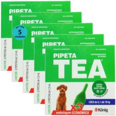 Pipeta Tea 1,3 ml Antiparasitário Contra Pulgas Cães de 5,1 até 10 Kg 