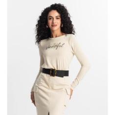 Blusa Manga Longa Feminina Rovitex-Feminino