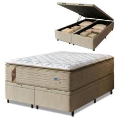 Cama Box Baú Casal King Colchão Molas Guarda Costas Max Com Pillow 193