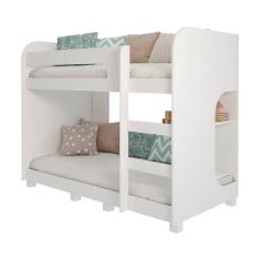 Beliche Montessoriana 100% MDF Com Prateleira E Pés Ema Cimol Branco