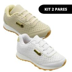 Kit 2 Tênis Infantil Menina Escolar-Feminino