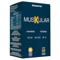 Muskular - Potássio, Vitamina D Vitamina B1 Vitamina B12 500mg 60 Cápsulas