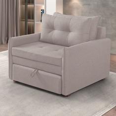 Sofá Cama Montreal Solteiro 95cm X 90cm Champanhe Claro