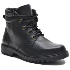 Coturno Bota Adventure Couro Natural Cla Cle, 38, Preto