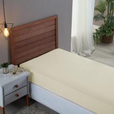 Lençol de Cama Solteiro com Elástico PREMIUM Percal 300 Fios 100% Algo