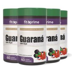 Kit 4 Guaraná Com Açai 60 Cápsulas 750mg Fitoprime
