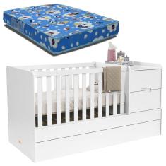 Berço Multifuncional Formare Branco Acetinado e Colchão Phisical 70/130 Ortobom – Matic