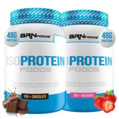 Kit 2x Iso Protein Foods 2kg - BRN FOODS,  Chocolate e Morango