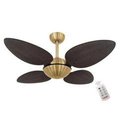 Ventilador Volare Off P Palmae Tabaco 220V e Controle Remoto - Casa H,