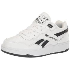 Reebok Tênis infantil unissex Bb4000 Ii, Branco/preto/cinza puro, 6 Big Kid