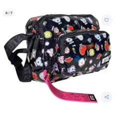 Bolsa holográfica tranversal com chaveiro 