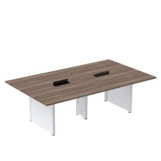 Mesa de Reunião 2400x1400 Mrcpb2414pp Walnut/Branco