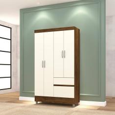 Roupeiro 4 Portas Venga Imbuia Rústico