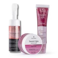 Kit Facial E Labial Tulípia Sabonete Mousse Esfoliante Gloss - TULÍPIA