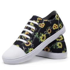 Tênis Casual Feminino Eleganci Coleção 2023, Girassol, 37, Feminino