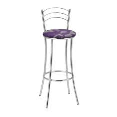 Kit 2 Banquetas Cromadas BC26-A de Metal e Assento Espuma D15 Treparon