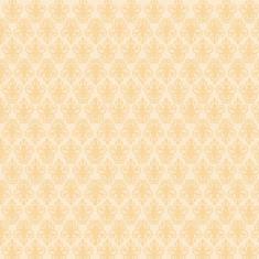 Papel De Parede Laranja Claro Arabesco Sala Adesivo Lavavel