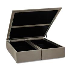 Base Baú Physical Camurça Bege Queen (158X198X39) - Ortobom