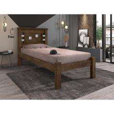 Cama Solteiro Lavínia Malbec/off White - Framar Móveis