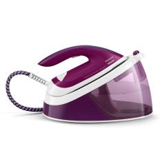 Ferro de Passar a Vapor Philips Walita PerfectCare Compact Essential com Tecnologia OptimalTEMP e Base SteamGlide 1800W – Branco/Roxo