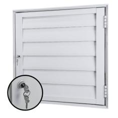 Porta Alçapão Alumínio Branco Venezianas Ventiladas Linha