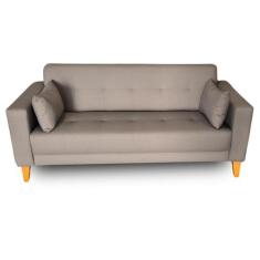 Sofá  Gianni Tecido Acquablock Pé Trapézio Claro  200cm - 4R Estofados