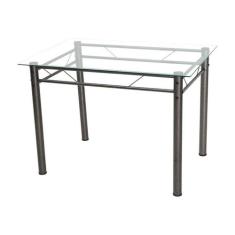 Mesa de Jantar Avulsa Retangular Palma 107x73 cm Cromo preto Artefamol