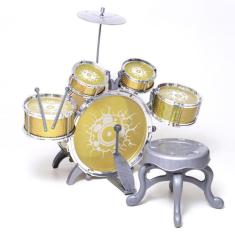 Bateria Infantil Grande Musical com Banco Banqueta e 5 tambores Bhstor