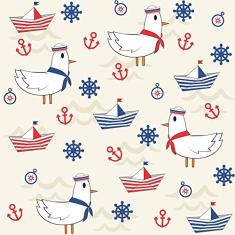 Papel de Parede Pássaros Marinheiros