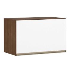 Armário Para Cozinha 60 Cm 1 Porta Dourado C/ Branco Polar