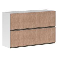 Armário Basculante Duplo 120cm 2 Portas Branco Polar